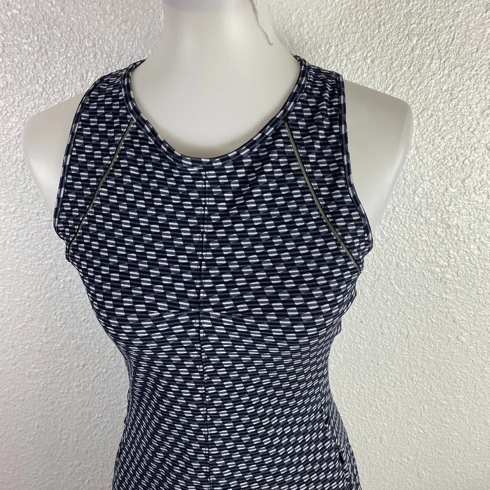 Lululemon Go Till Dawn Dress Women’s Deep Dive Checker Sleeveless Size 6